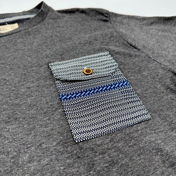 Free Planet Men’s Charcoal Gray Pocket Tee Large NWT Cotton blend - Picture 8 of 10